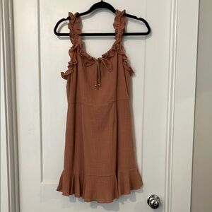 Selfie Leslie Ruffled mauve dress